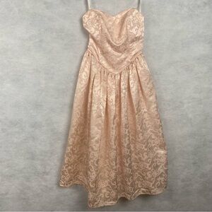 Elegant Pink/Peach Strapless Dress